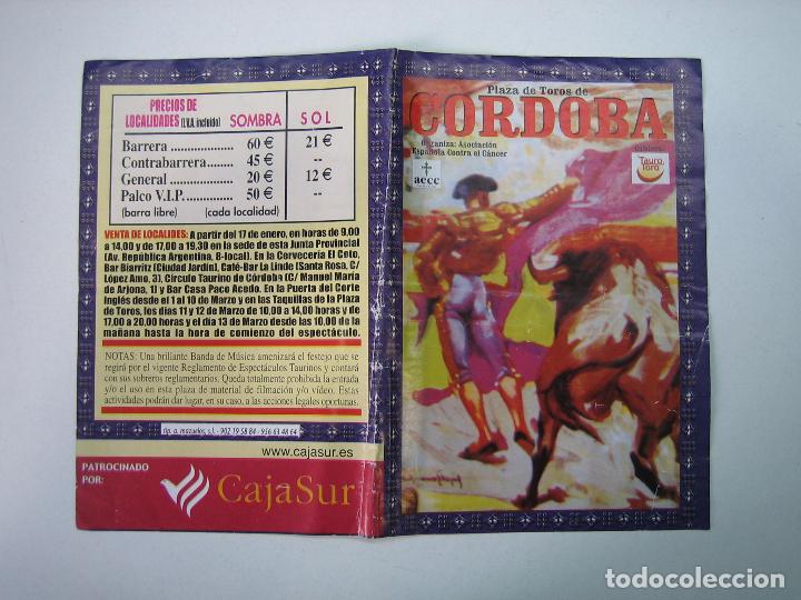 Carteles toros: 1. Programa plaza de toros de Cordoba - Foto 1