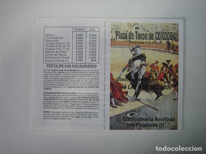 Carteles toros: 1. Programa plaza de toros de Cordoba - Foto 1