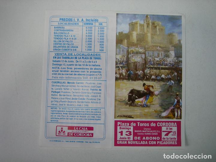 Carteles toros: 1. Programa plaza de toros de Cordoba - Foto 1