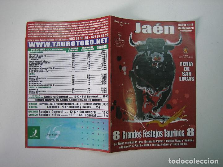 Carteles toros: 1. Programa plaza de toros de Jaen - Foto 1