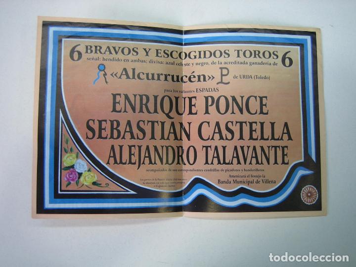 Carteles toros: 1. Programa plaza de toros de Villena - Foto 2