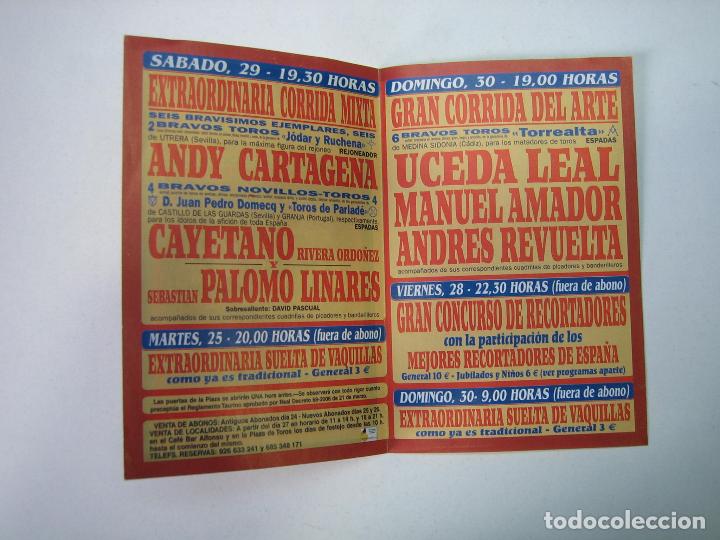 Carteles toros: 1. Programa plaza de toros de La Solana - Foto 2