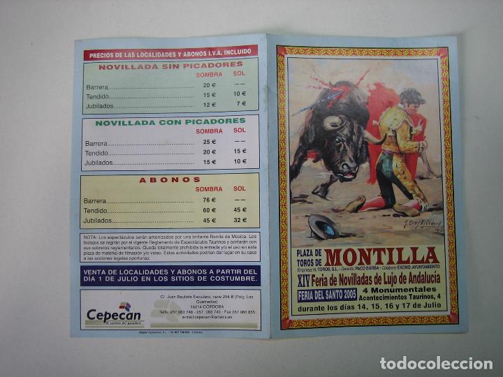 Carteles toros: 1. Programa plaza de toros de Montilla - Foto 1