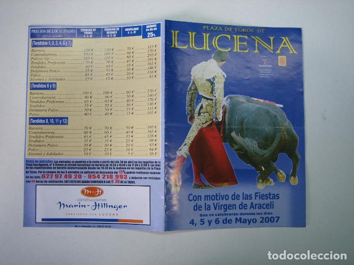 Carteles toros: 1. Programa plaza de toros de Lucena - Foto 1