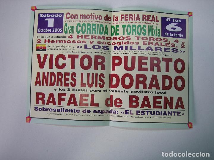 Carteles toros: 1. Programa plaza de toros de Baena - Foto 2