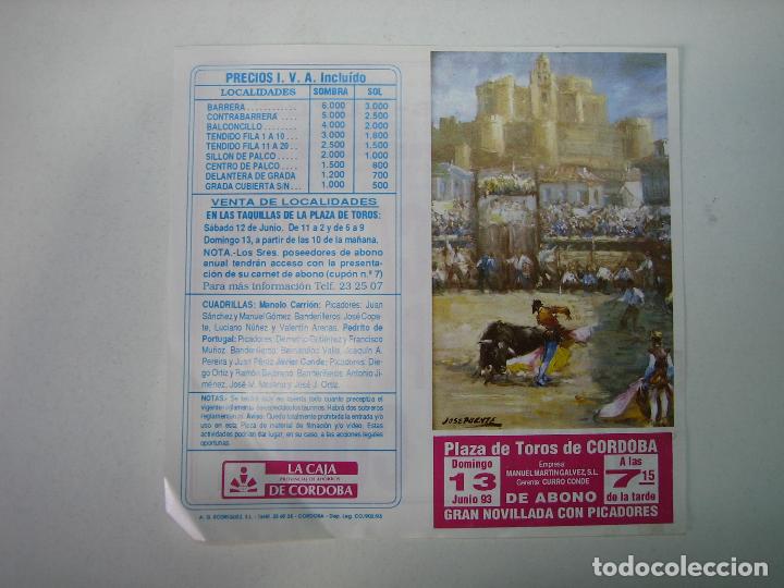 Carteles toros: 1. Programa plaza de toros de Cordoba - Foto 1