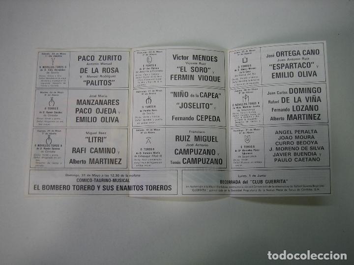Carteles toros: 1. Programa plaza de toros de Cordoba - Foto 2