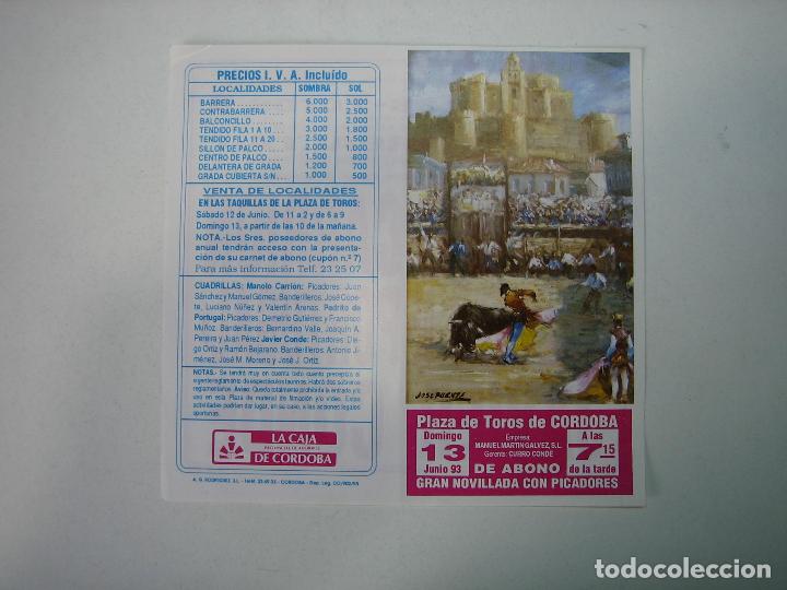 Carteles toros: 1. Programa plaza de toros de Cordoba - Foto 1