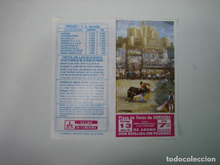 Carteles toros: 1. Programa plaza de toros de Cordoba - Foto 1
