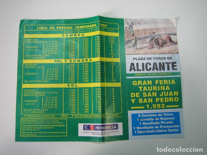 Carteles toros: 1. Programa plaza de toros de Alicante - Foto 1