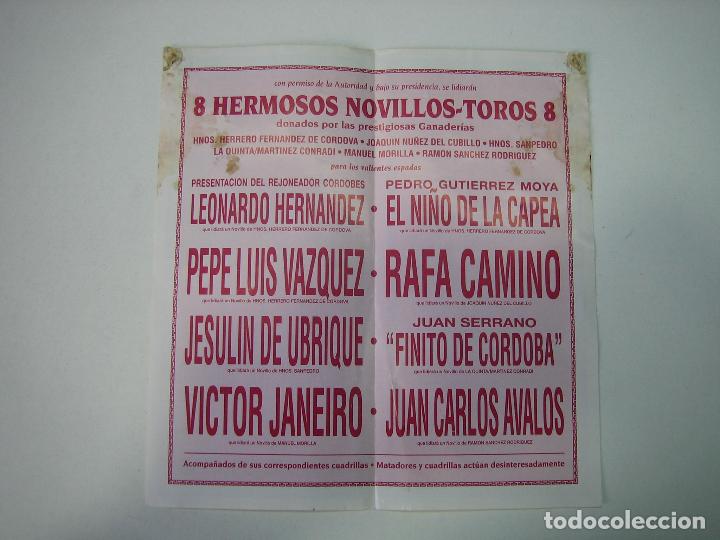 Carteles toros: 1. Programa plaza de toros de C&oacute;rdoba - Foto 2