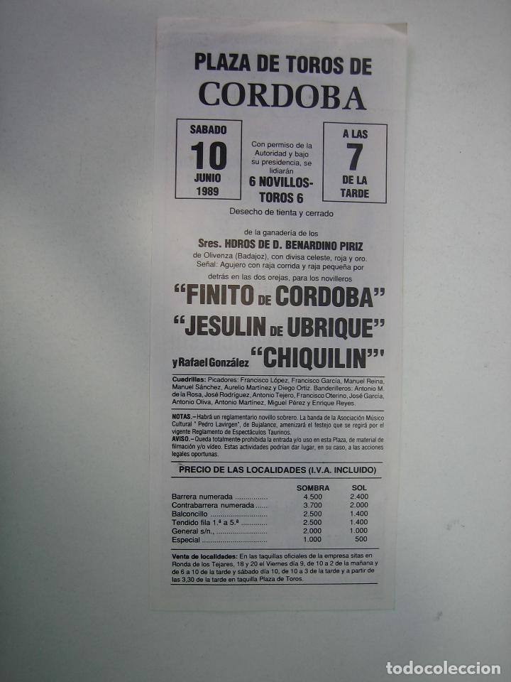 Carteles toros: 1. Programa plaza de toros de C&oacute;rdoba - Foto 2