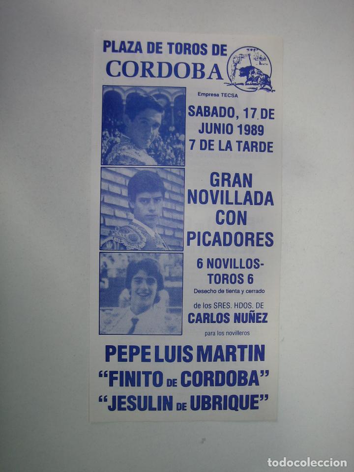 Carteles toros: 1. Programa plaza de toros de C&oacute;rdoba - Foto 1