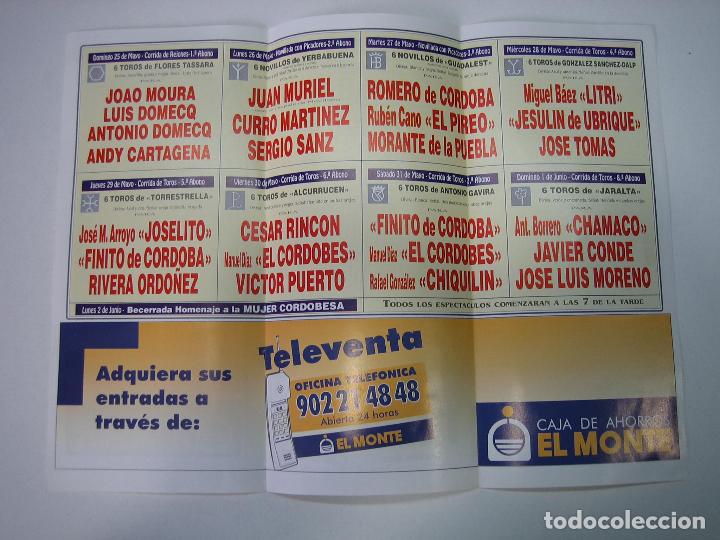 Carteles toros: 1. Programa plaza de toros de C&oacute;rdoba - Foto 2