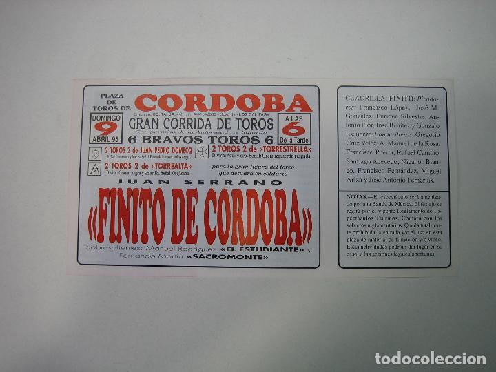 Carteles toros: 1. Programa plaza de toros de C&oacute;rdoba - Foto 2