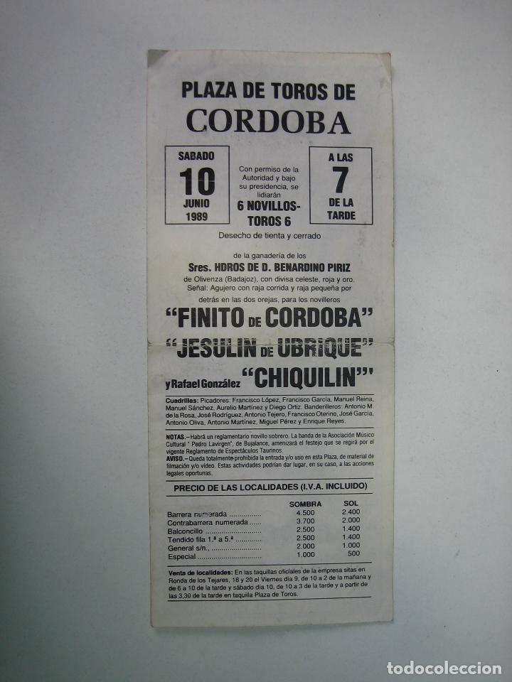 Carteles toros: 1. Programa plaza de toros de C&oacute;rdoba - Foto 2