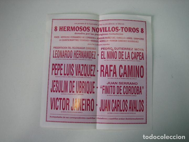 Carteles toros: 1. Programa plaza de toros de C&oacute;rdoba - Foto 2