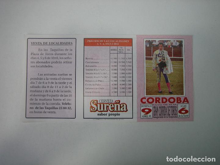 Carteles toros: 1. Programa plaza de toros de Cordoba - Foto 1