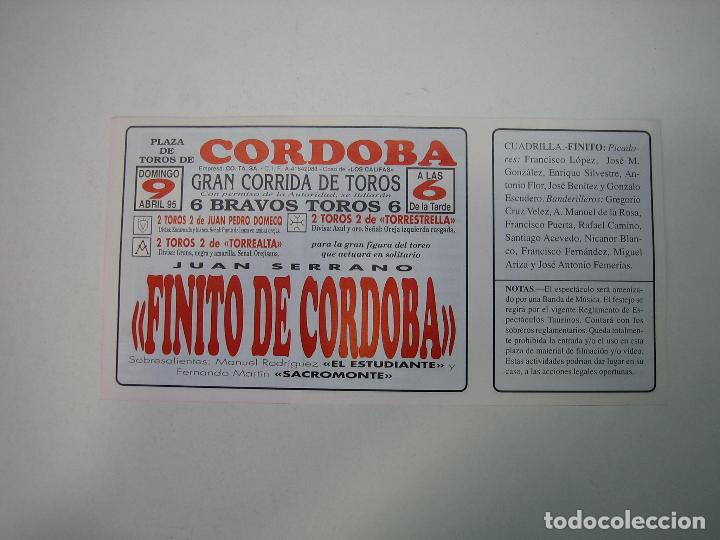 Carteles toros: 1. Programa plaza de toros de Cordoba - Foto 2
