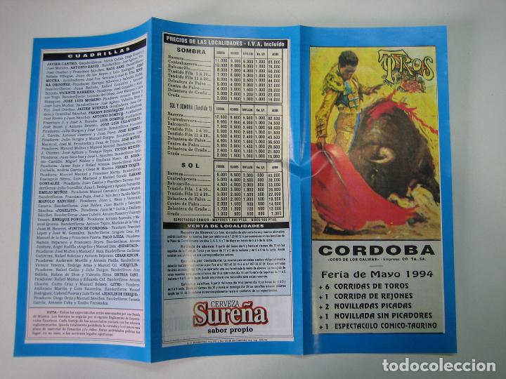 Carteles toros: 1. Programa plaza de toros de Cordoba - Foto 1