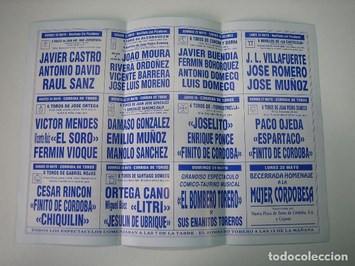 Carteles toros: 1. Programa plaza de toros de Cordoba - Foto 2