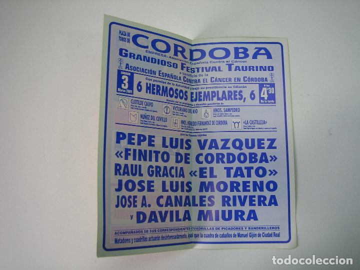 Carteles toros: 1. Programa plaza de toros de Cordoba - Foto 2