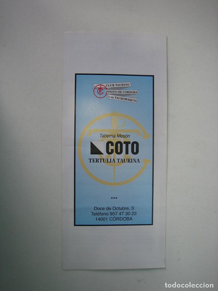 Carteles toros: 1. Programa plaza de toros de Cordoba - Foto 2