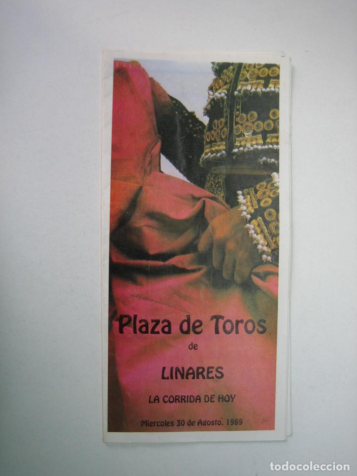 Carteles toros: 1. Programa plaza de toros de Linares - Foto 1