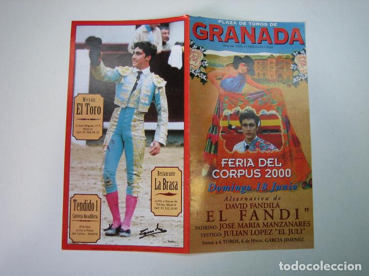 Carteles toros: 1. Programa plaza de toros de Granada - Foto 1