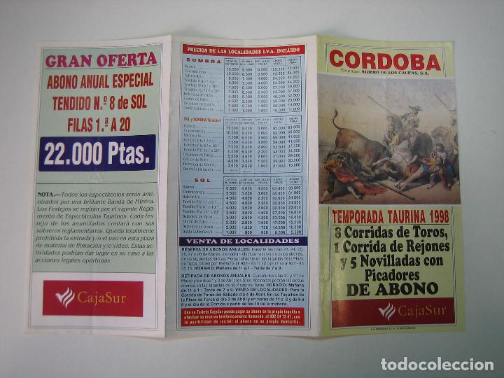 Carteles toros: 1. Programa plaza de toros de Cordoba - Foto 1