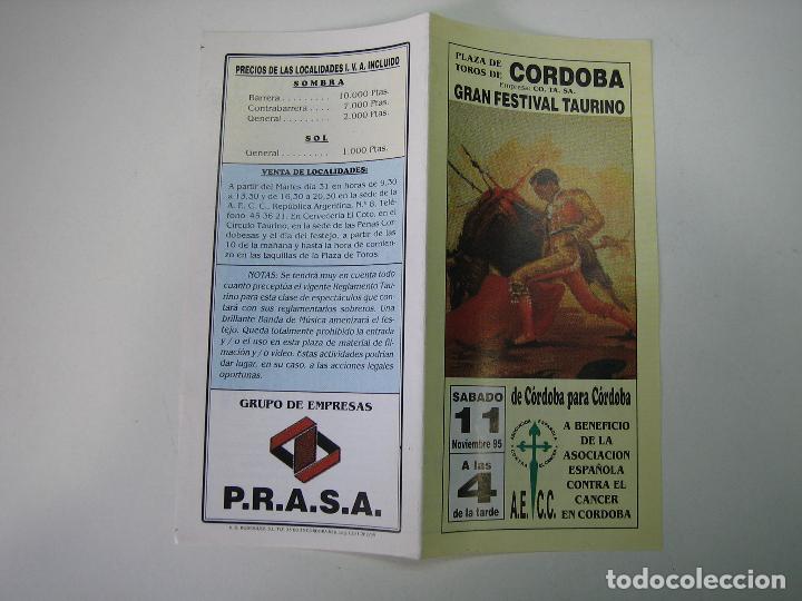 Carteles toros: 1. Programa plaza de toros de Cordoba - Foto 1