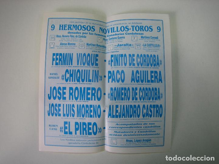 Carteles toros: 1. Programa plaza de toros de Cordoba - Foto 2