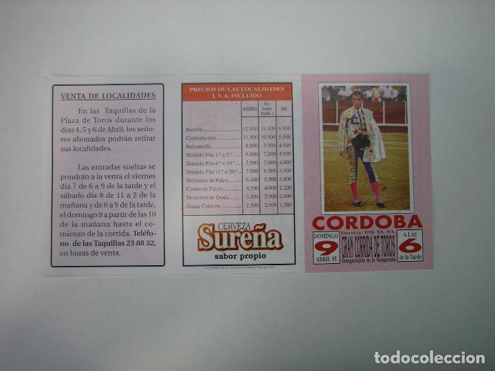 Carteles toros: 1. Programa plaza de toros de Cordoba - Foto 1