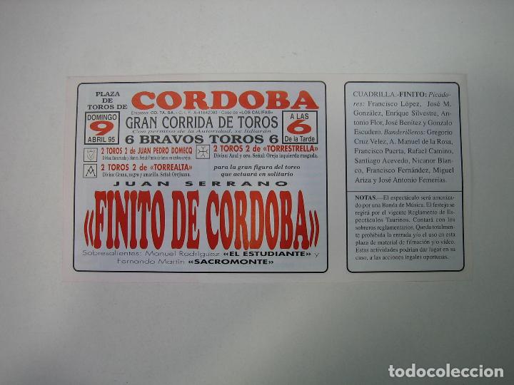 Carteles toros: 1. Programa plaza de toros de Cordoba - Foto 2