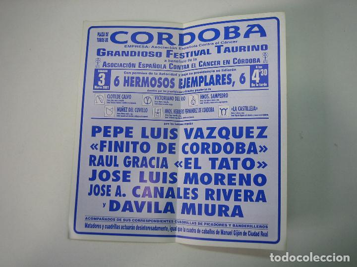 Carteles toros: 1. Programa plaza de toros de Cordoba - Foto 2