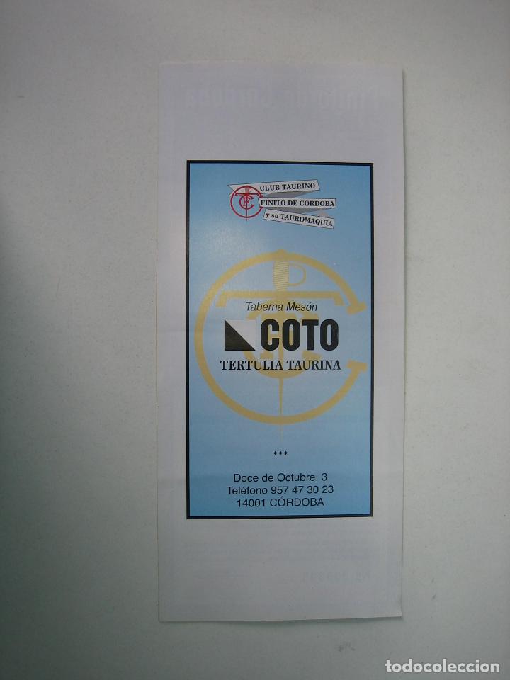Carteles toros: 1. Programa plaza de toros de Cordoba - Foto 2