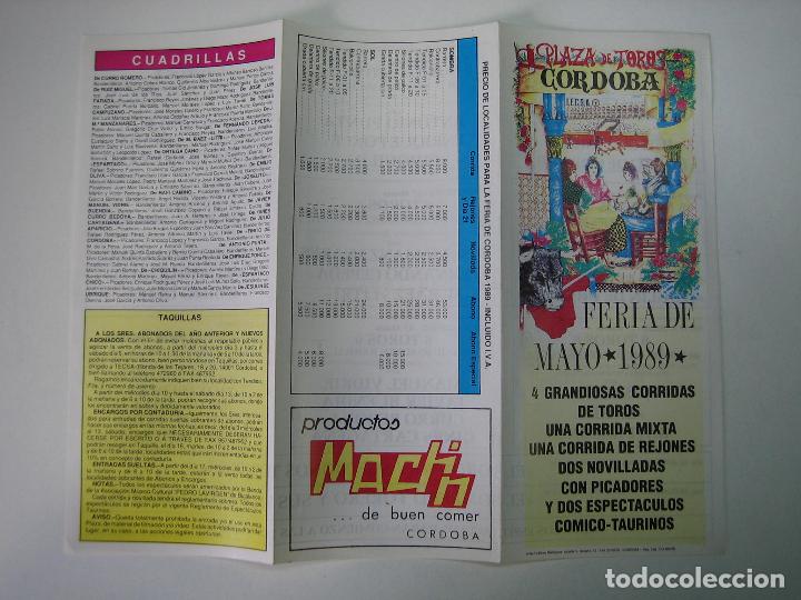 Carteles toros: 1. Programa plaza de toros de Cordoba - Foto 1