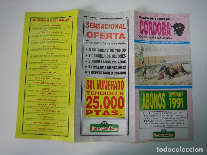 Carteles toros: 1. Programa plaza de toros de Cordoba - Foto 1