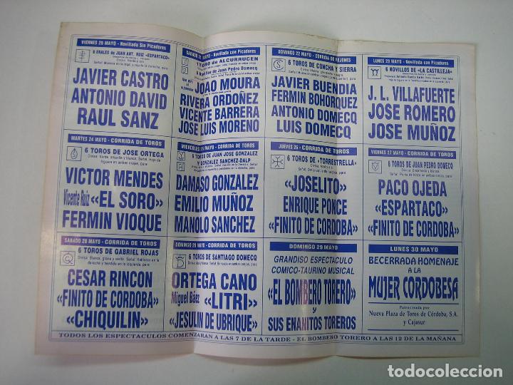Carteles toros: 1. Programa plaza de toros de Cordoba - Foto 2