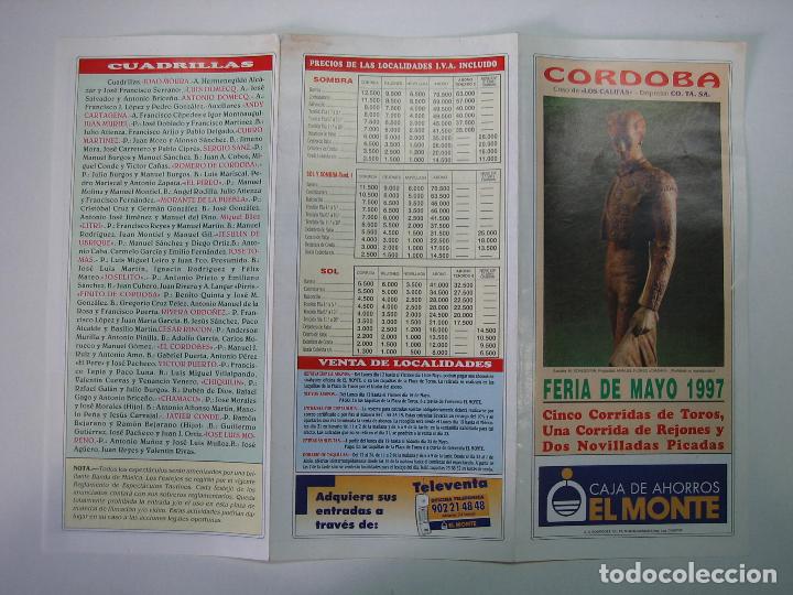 Carteles toros: 1. Programa plaza de toros de Cordoba - Foto 1