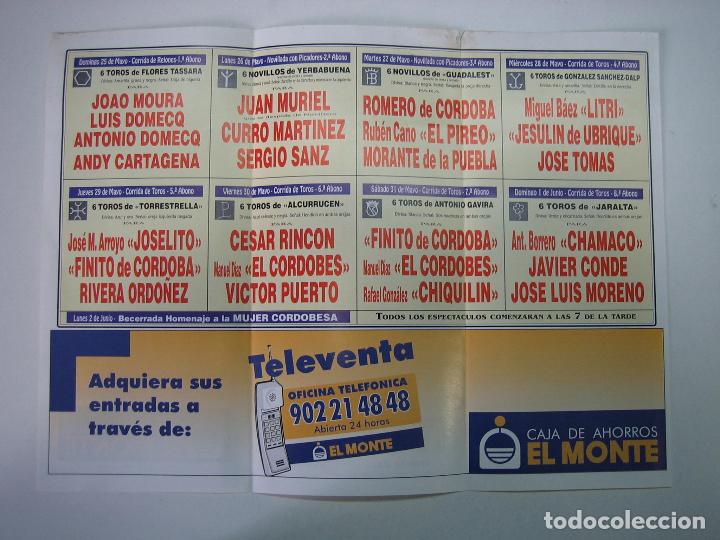 Carteles toros: 1. Programa plaza de toros de Cordoba - Foto 2