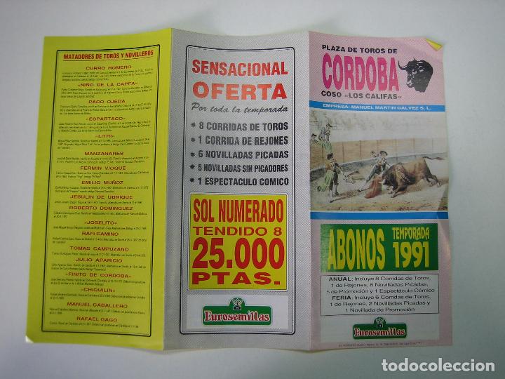 Carteles toros: 1. Programa plaza de toros de Cordoba - Foto 1