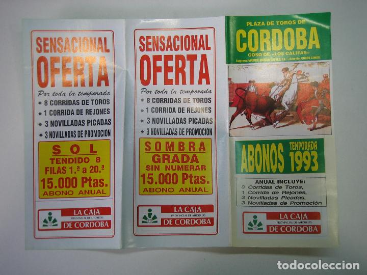 Carteles toros: 1. Programa plaza de toros de Cordoba - Foto 1