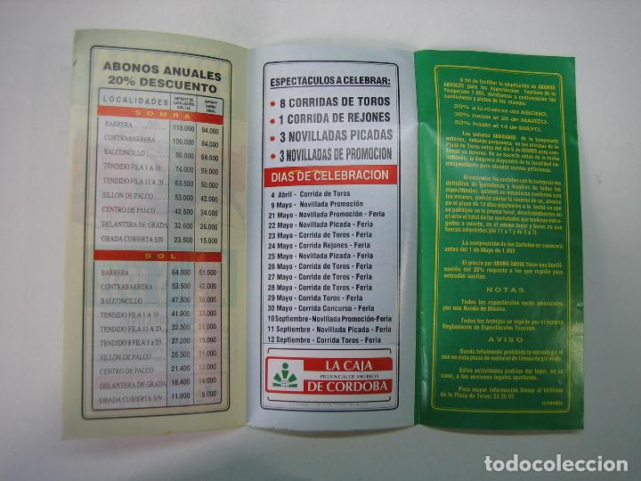 Carteles toros: 1. Programa plaza de toros de Cordoba - Foto 2