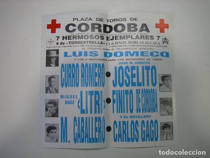 Carteles toros: 1. Programa plaza de toros de Cordoba - Foto 2