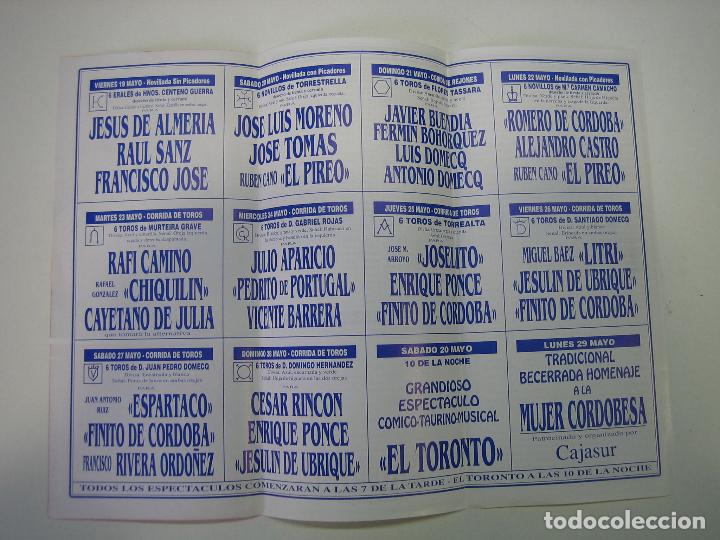Carteles toros: 1. Programa plaza de toros de Cordoba - Foto 2