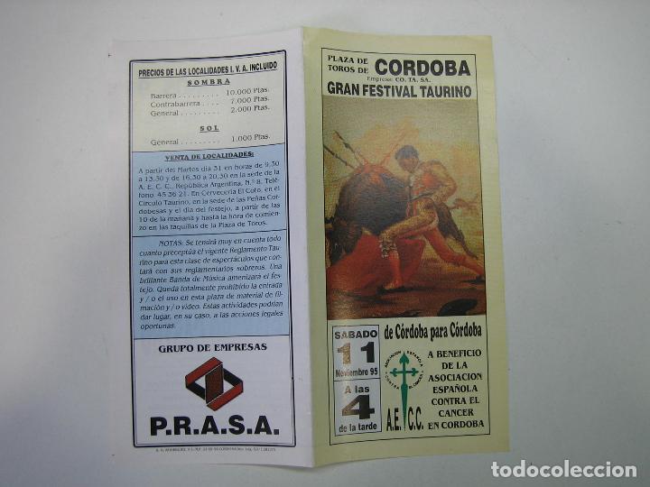 Carteles toros: 1. Programa plaza de toros de Cordoba - Foto 1