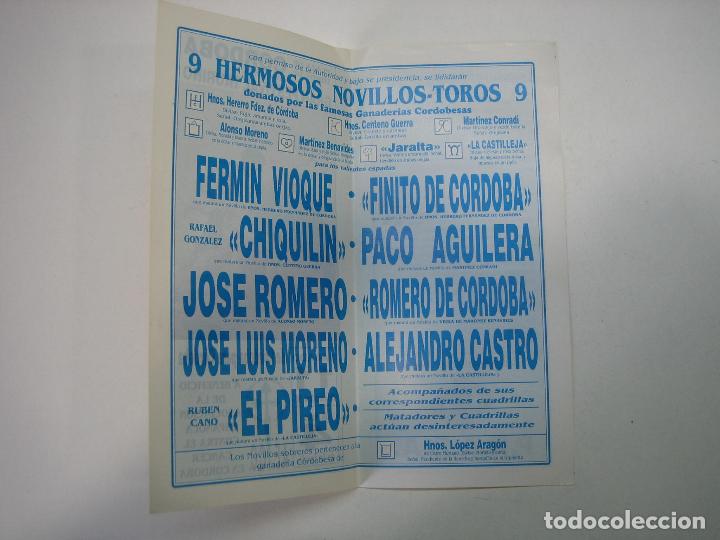 Carteles toros: 1. Programa plaza de toros de Cordoba - Foto 2