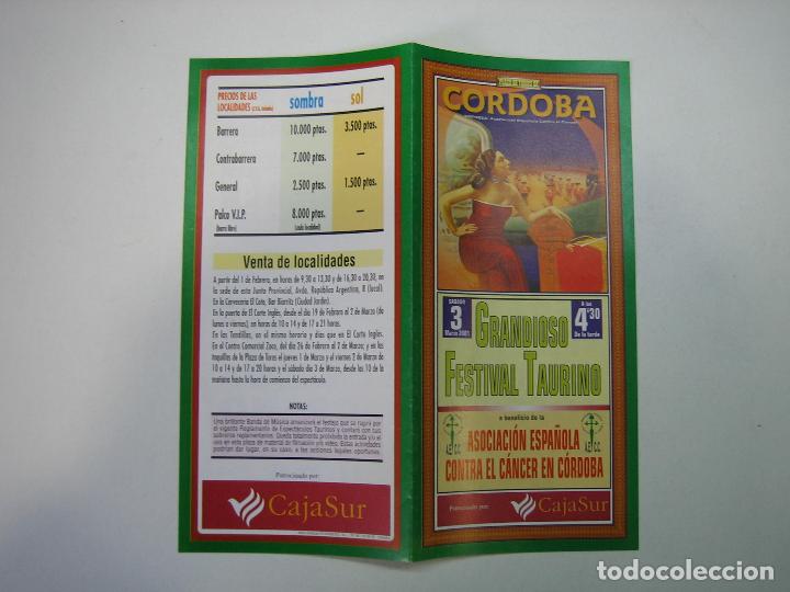 Carteles toros: 1. Programa plaza de toros de Cordoba - Foto 1