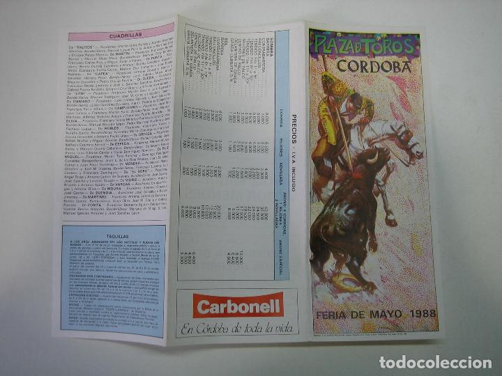 Carteles toros: 1. Programa plaza de toros de Cordoba - Foto 1